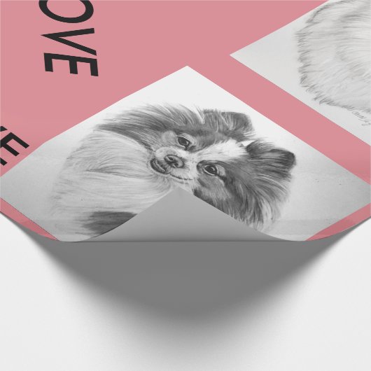 Originalvorlage des Spitz-Liebeverpackungspapiers Geschenkpapier (Ecke)