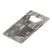 Originalvorlage für "Gitter" Tapetenentwurf, 1 Geldkarten Flaschenöffner (Rückseite Schrägansicht)