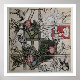 Originalvorlage für "Gitter" Tapetenentwurf, 1 Poster