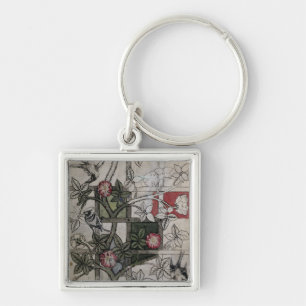 Originalvorlage für "Gitter" Tapetenentwurf, 1 Schlüsselanhänger