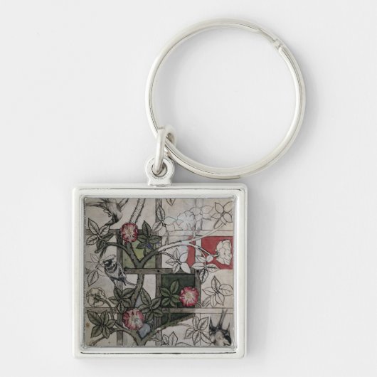 Originalvorlage für "Gitter" Tapetenentwurf, 1 Schlüsselanhänger (Vorne)