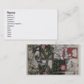 Originalvorlage für "Gitter" Tapetenentwurf, 1 Visitenkarte (Vorne/Hinten)