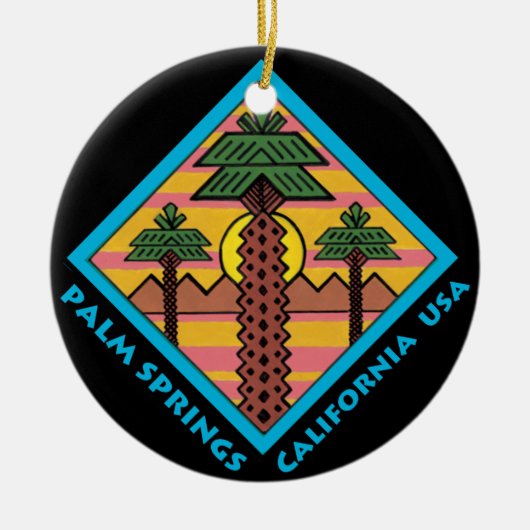 Originalvorlage PALM SPRINGS Kaliforniens USA Keramik Ornament (Vorne)