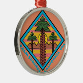 Originalvorlage PALM SPRINGS Kaliforniens USA Silbernes Ornament (Rechts)