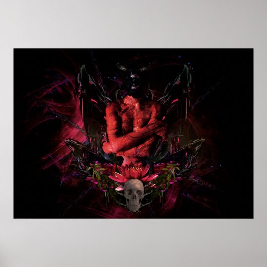 Originalwerk #4 "Teufel" Poster (Vorne)