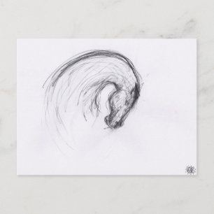 Originalzeichnung 2 Pferdejahr-Zeichen-Postkarte Postkarte