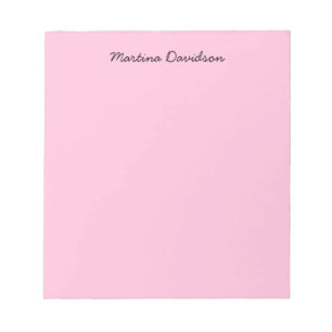 Originell einzigartiges rosa kreatives Handschrift Notizblock