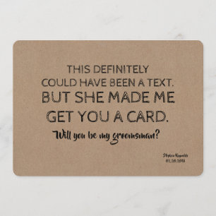 Originell Kreativer und Lustiger Trauzeugen Einladung