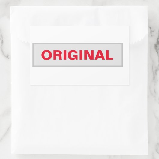 originell rechteckiger aufkleber (Tasche)