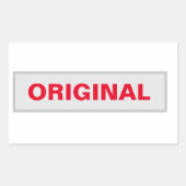 originell rechteckiger aufkleber (Vorderseite)