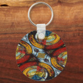 Originelle Abstrakte digitale Kunst Schlüsselanhänger (Vorderseite)