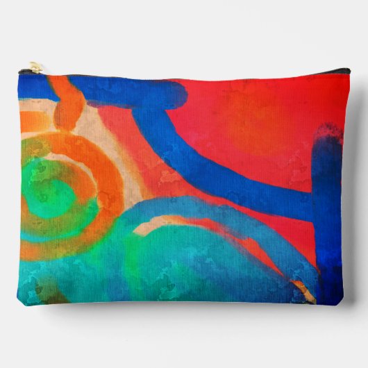 Originelle Abstrakte digitale Kunst Zubehörtasche (Vorderseite)