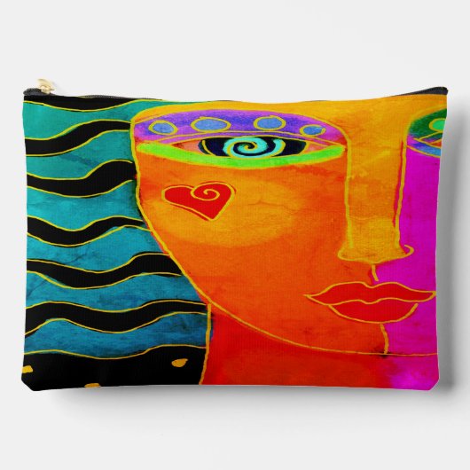 Originelle Abstrakte digitale Kunst Zubehörtasche (Vorderseite)