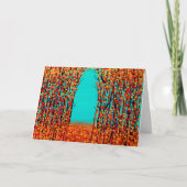 originelle abstrakte Kunst Herbstfarbe Karte (Vorderseite)
