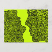 Originelle abstrakte Kunst Postkarte (Vorderseite)