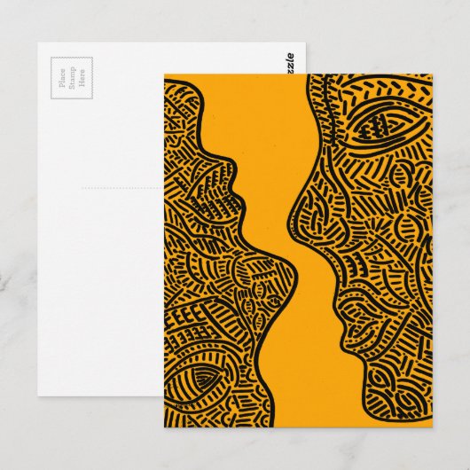 Originelle abstrakte Kunst Postkarte (Vorne/Hinten)