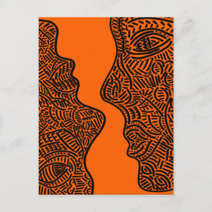 Originelle abstrakte Kunst Postkarte
