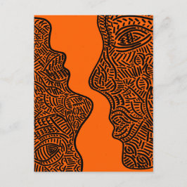 Originelle abstrakte Kunst Postkarte