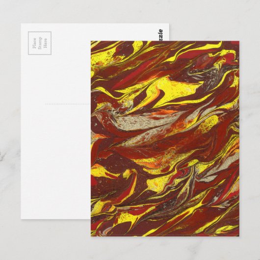 Originelle abstrakte Kunst Postkarte (Vorne/Hinten)