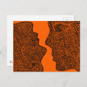 Originelle abstrakte Kunst Postkarte (Vorne/Hinten)