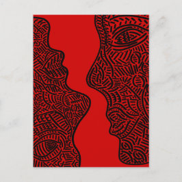 Originelle abstrakte Kunst Postkarte