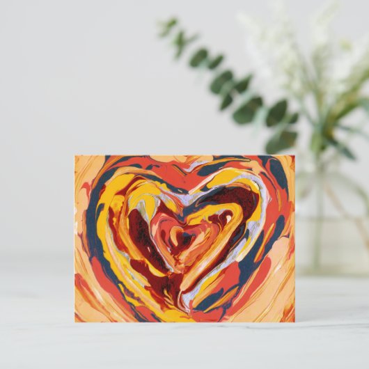 Originelle abstrakte Kunst Postkarte (Stehend Vorderseite)