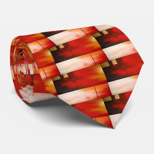 Originelle Abstrakte Malerei Krawatte (Gerollt)