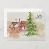 Originelle Aquarellskizze Postkarte (Vorne/Hinten)