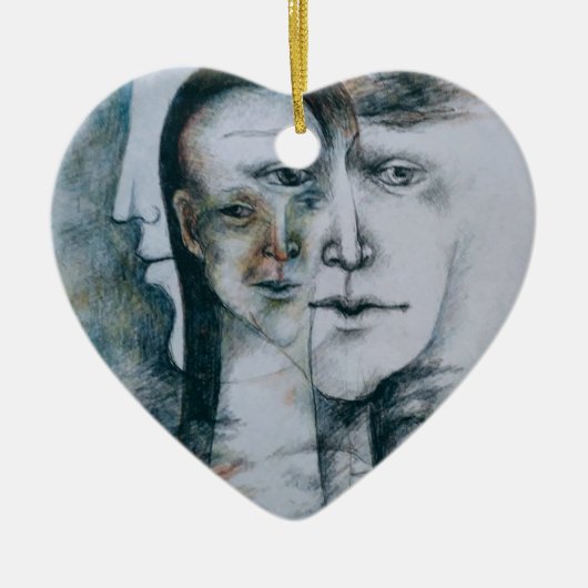 Originelle digitale Kunst Surrealismus Keramik Ornament (Vorne)