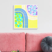 Originelle, einfache Art Yellow Prints Leinwanddruck (Insitu (Wohnzimmer))