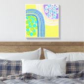 Originelle, einfache Art Yellow Prints Leinwanddruck (Insitu (Schlafzimmer))