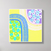 Originelle, einfache Art Yellow Prints Leinwanddruck (Vorderseite)