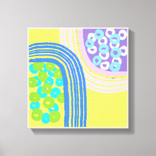 Originelle, einfache Art Yellow Prints Leinwanddruck