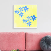 Originelle, einfache Art Yellow Prints Leinwanddruck (Insitu (Wohnzimmer))