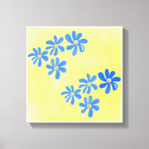 Originelle, einfache Art Yellow Prints Leinwanddruck