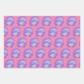 Originelle, farbenfrohe Axolotkunst Geschenkpapier Set (Vorderseite 2)