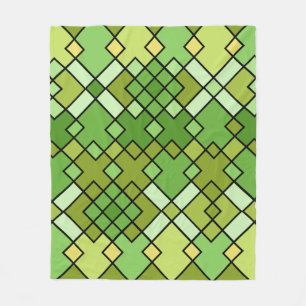 originelle, farbige geometrische Formen Fleecedecke