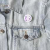 Originelle Gestaltung von violetten Blumen und Äst Button (Beispiel)