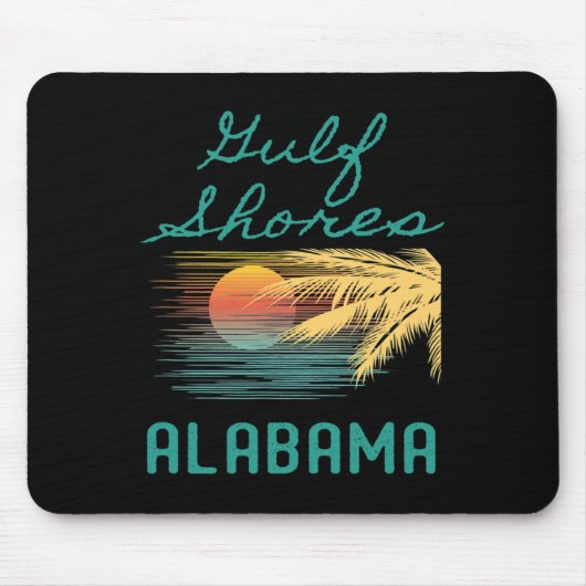 Originelle Golfküsten Palmen Tree Sunset Art Mousepad (Vorne)