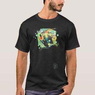 Originelle Grafik des tropischen Angel-Fischs T-Shirt