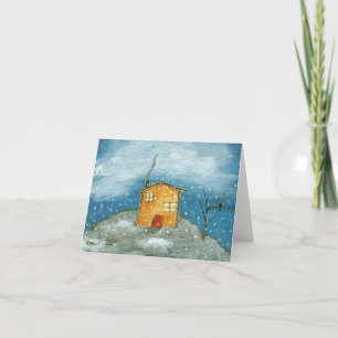 Originelle Grußkarte für den frühen Schneesturm Feiertagskarte
