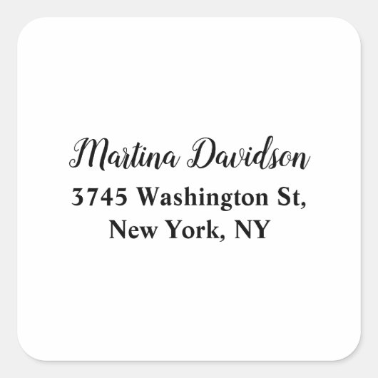 Originelle, kreative Kalligrafie Quadratischer Aufkleber (Vorderseite)