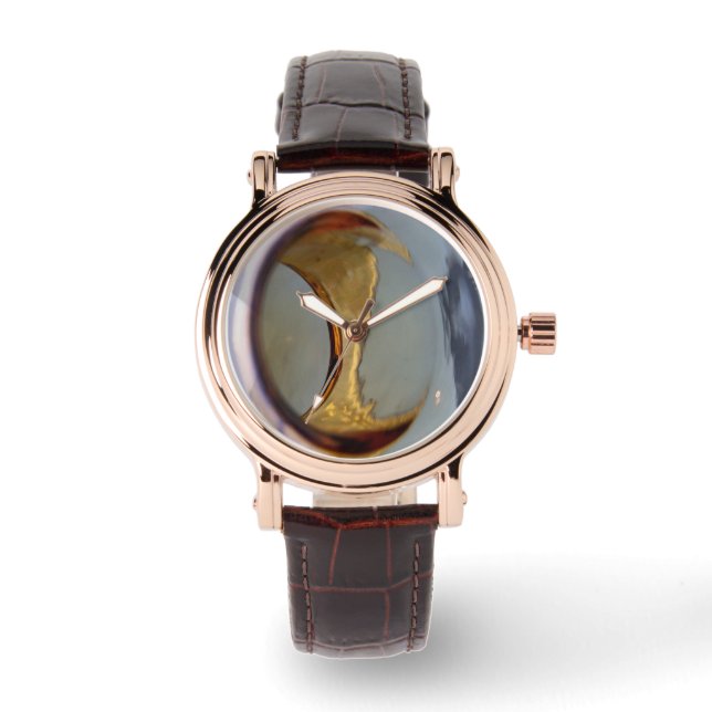 Originelle Kunst: "Crescent Rising" Armbanduhr (Vorderseite)
