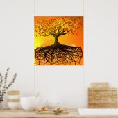 Originelle Kunst- gezacktes Baumposter Poster (Küche)