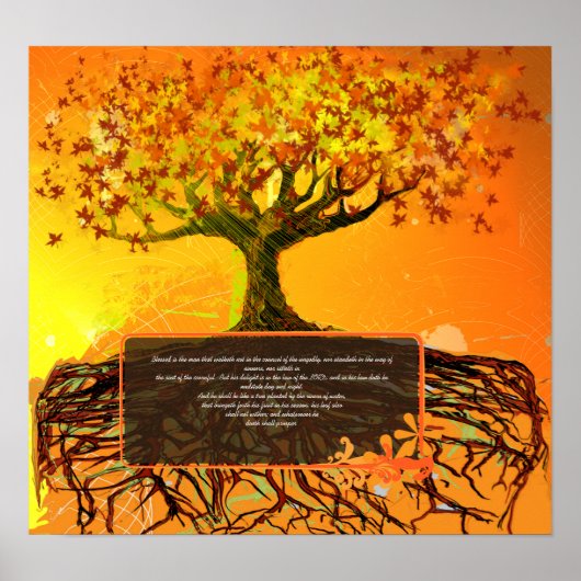 Originelle Kunst- gezacktes Baumposter Poster (Vorne)