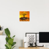 Originelle Kunst- gezacktes Baumposter Poster (Heimbüro)