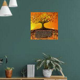 Originelle Kunst- gezacktes Baumposter Poster
