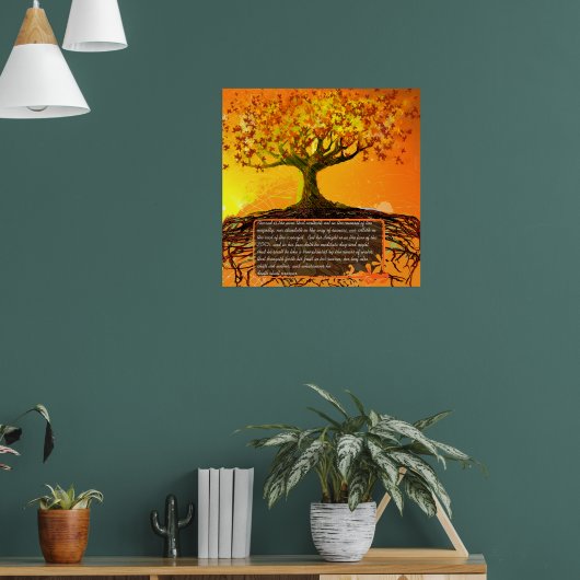 Originelle Kunst- gezacktes Baumposter Poster (Wohnzimmer 1)