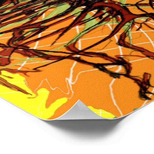 Originelle Kunst- gezacktes Baumposter Poster (Ecke)