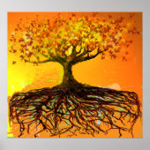 Originelle Kunst- gezacktes Baumposter Poster (Vorne)
